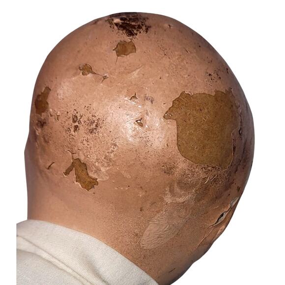 16" Vintage Charrning Composition Tin Eyes ~ Curly Molded Hair ~ School Boy Doll - Picture 9 of 14